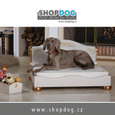 dřevěné sofa pro psy značky Katalin zu Windischgraetz, www.shopdog.cz - KRAFT Servis s.r.o.