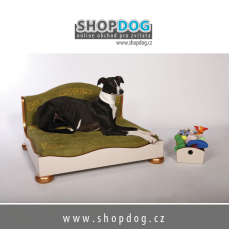 dřevěné sofa pro psy značky Katalin zu Windischgraetz, www.shopdog.cz - KRAFT Servis s.r.o.