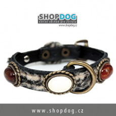 luxusní kožené obojky s kameny značky the Royal Dog and Cat, www.shopdog.cz - KRAFT Servis s.r.o.